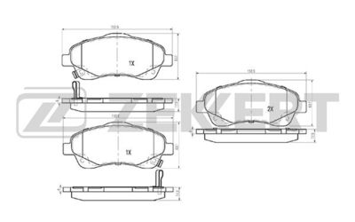 Колодки тормозные дисковые передние Zekkert BS2711