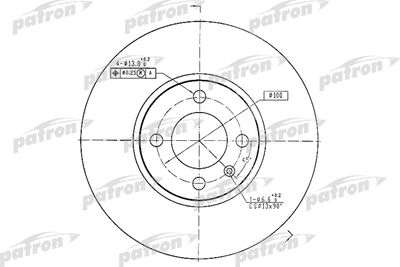 Диск тормозной PATRON PBD1532
