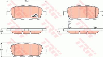 Колодки тормозные задние TRW GDB3294
