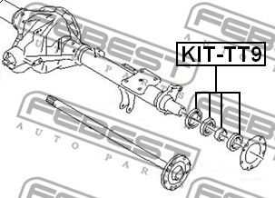Подшипник задней полуоси комплект FEBEST KITTT9