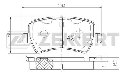 Комплект тормозных колодок GParts VO30794555