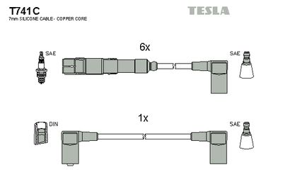 Провода зажигания TESLA T741C