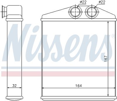 Радиатор отопителя NISSENS 72661