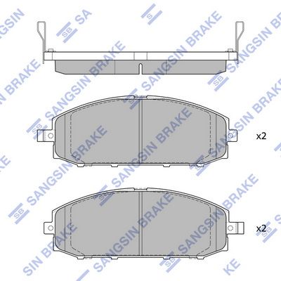 Колодки тормозные передние SANGSIN SP1599