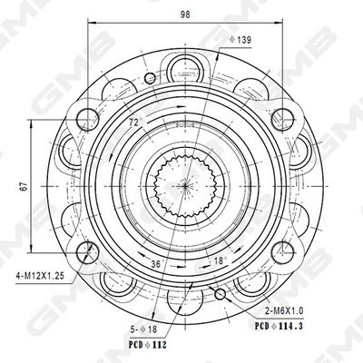 Ступица колеса задняя ILJIN IJ113060