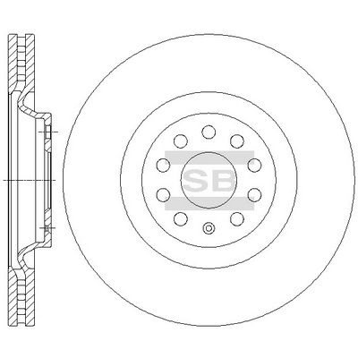 Диск тормозной передний SANGSIN SD5701