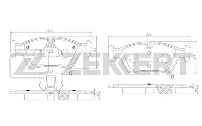 Колодки тормозные дисковые передние Zekkert BS1016