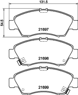 Колодки тормозные дисковые передние Nisshinbo NP8002