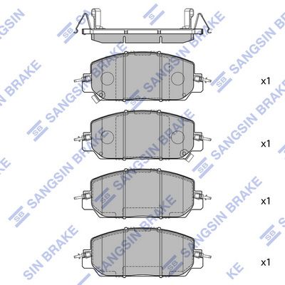 Колодки тормозные дисковые SANGSIN SP4176