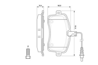 Колодки тормозные дисковые BOSCH 0986494097