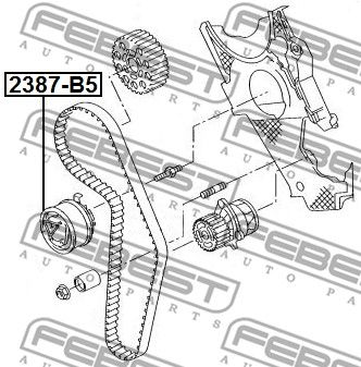 Ролик натяжителя ремня ГРМ FEBEST 2387B5