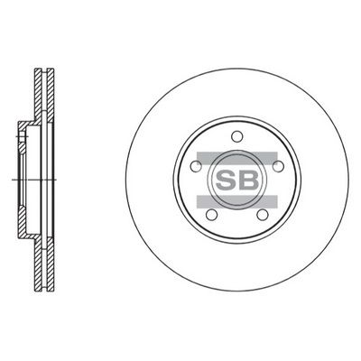 Диск тормозной передний вентилируемый SANGSIN SD5305