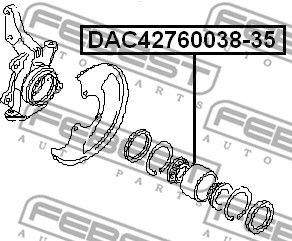 Подшипник передней ступицы FEBEST DAC4276003835