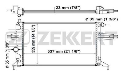 Радиатор охлаждения двигателя Zekkert MK1112