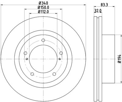Диск тормозной передний Nisshinbo ND1051K