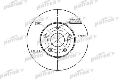 Диск тормозной передний PATRON PBD1431