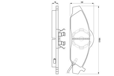 Колодки тормозные дисковые передние BOSCH 0986424551