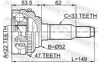 ШРУС внутренний HAFT GI0124