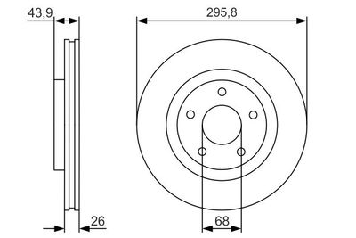 Диск тормозной BOSCH 0986479R89
