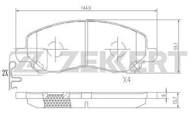 Колодки тормозные дисковые передние PILENGA FDP3330