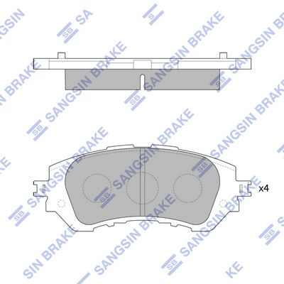 Колодки тормозные передние SANGSIN SP1780
