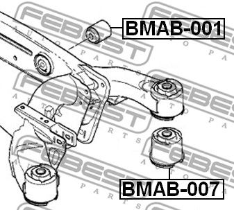 Сайлентблок задней балки FEBEST BMAB007