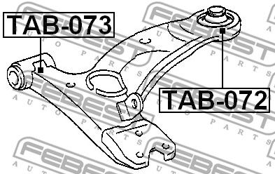 Сайлентблок рычага переднего задний FEBEST TAB072