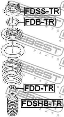 Подшипник передней опоры амортизатора FEBEST FDBTR