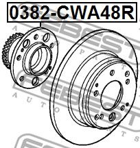 Ступица задняя FEBEST 0382CWA48R