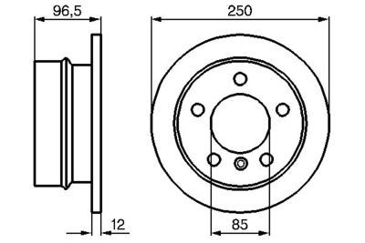 Диск тормозной задний BOSCH 0986478863