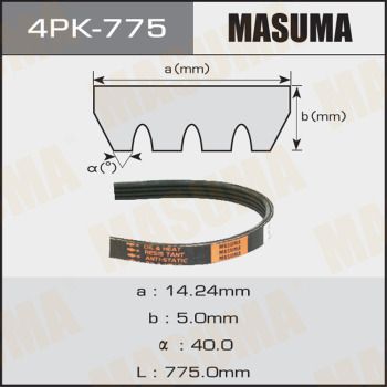Ремень поликлиновой Masuma 4PK775