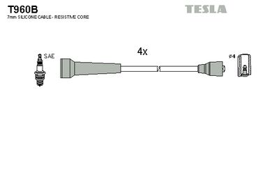 Провода зажигания TESLA T960B