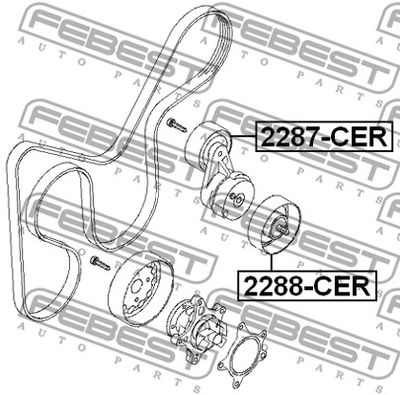 Ролик обводной FEBEST 2288CER