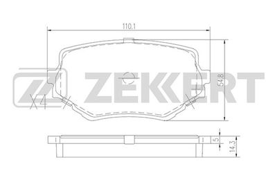 Колодки тормозные дисковые передние Zekkert BS2612