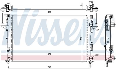 Радиатор системы охлаждения NISSENS 63813