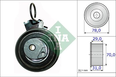 Ролик натяжителя ремня ГРМ INA 531053210