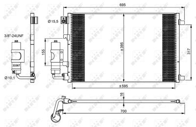 Радиатор кондиционера NRF 35973