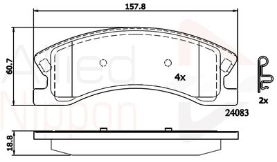 Колодки тормозные дисковые передние ALLIED NIPPON ADB31202