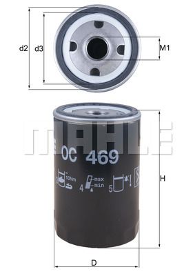 Фильтр масляный MAHLE OC469