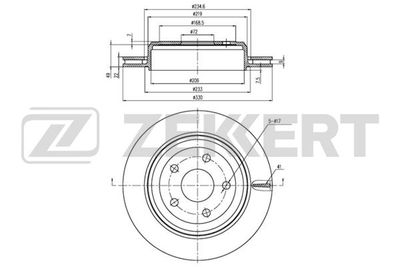 Диск тормозной задний Zekkert BS5664