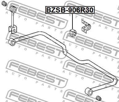 Втулка стабилизатора заднего FEBEST BZSB906R30