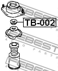 Подшипник передней опоры амортизатора FEBEST TB002