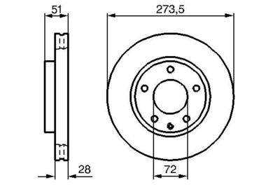 Диск тормозной BOSCH 0986479016