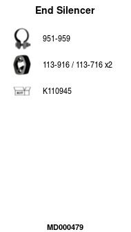 Глушитель задняя часть POLMOSTROW 08585