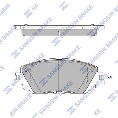 Колодки тормозные передние SANGSIN SP4275