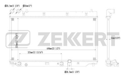 Радиатор охлаждения двигателя Zekkert MK1440