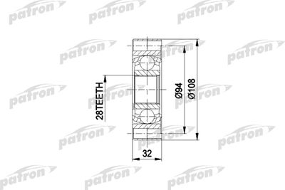 ШРУС внутренний PATRON PCV3014