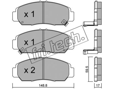 Комплект колодок для дискового тормоза TRUSTING 4780