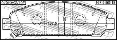 Колодки тормозные передние FEBEST 0101AGV10F
