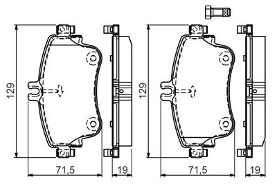 Колодки тормозные дисковые BOSCH 0986494663